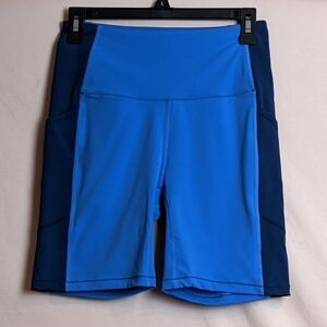 Solid & Striped Soleil High Waisted Pocket Short in Poolside/Midnight Medium